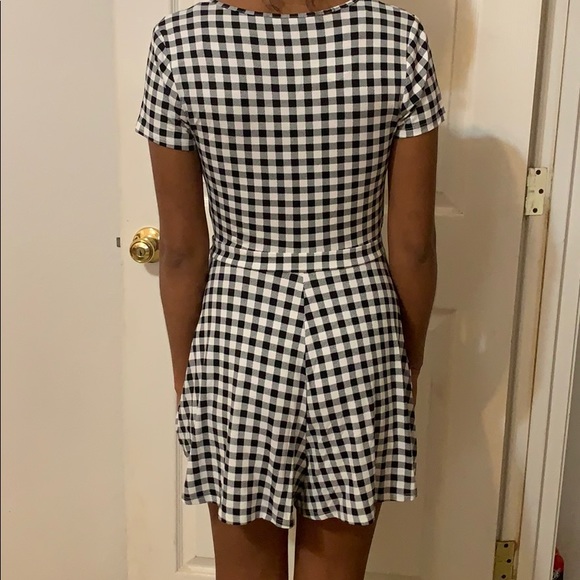 Black and White Plaid Romper/Dress - Picture 1 of 2